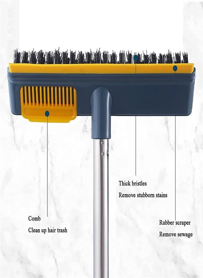 Whixant Grout Brush with Long Handle - Shower Floor Tile & Tub Scrubber Cleaning Brush and Scraper - Extendable 3-in-1 Large Stiff Bristles Scrub Cleaner for Kitchen, Bathroom, Swimming Pool - Image 2